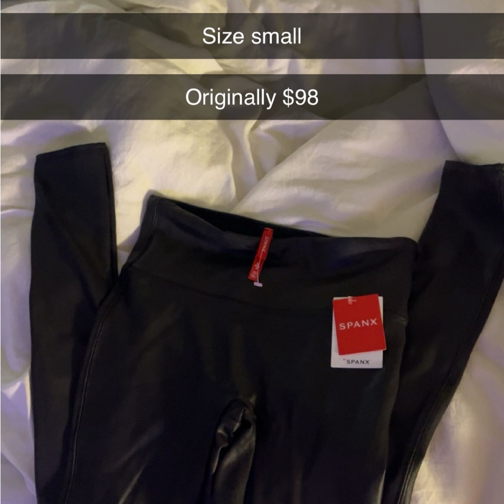 SPANX Shiny Black Leggings